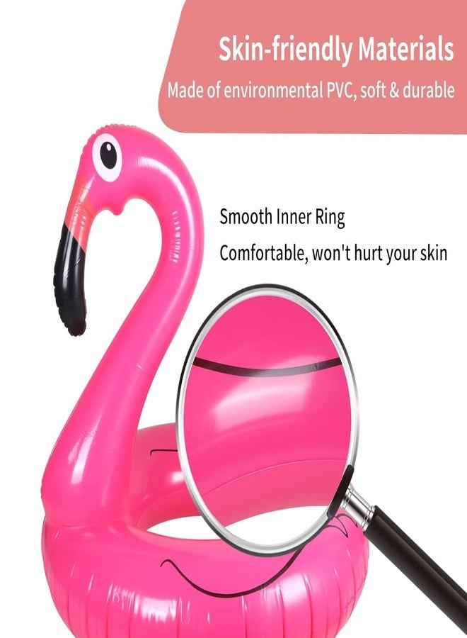 CRULAC Giant Inflatable Flamingo Pool Float | PVC Swimming Ring for Adults & Kids | Summer Pool Party Tubes, Beach Floats & Pool Decorations Blow Up Water Floaties Pink Ring Lounger, 120cm - Image 5